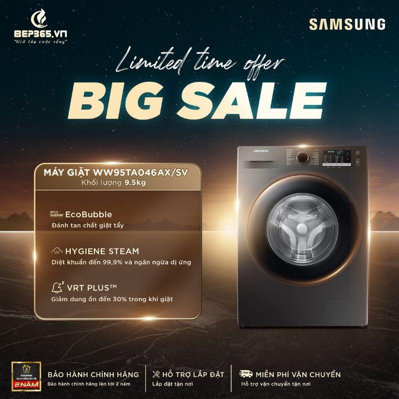 Máy Giặt Samsung Inverter 9.5 Kg WW95TA046AX/SV cửa trước 3 Máy Giặt Samsung Inverter 9.5 Kg WW95TA046AX/SV cửa trước