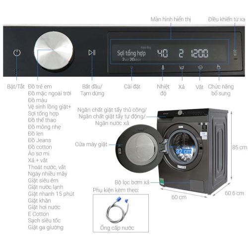 kich thuoc may giat samsung ai inverter 10kg ww10t634dlx sv