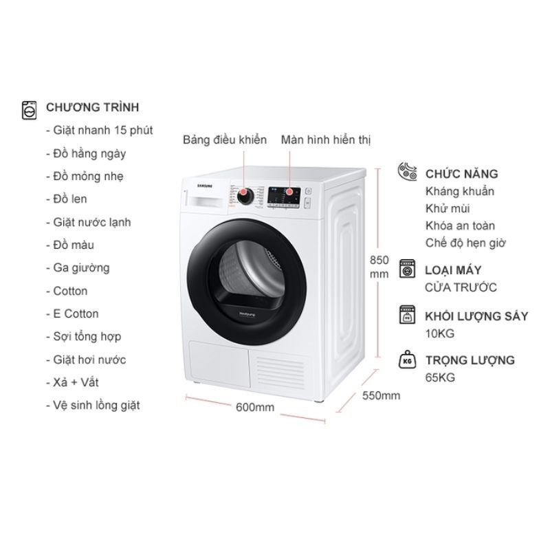 Máy Giặt Samsung Inverter 10 Kg WW10TA046AE/SV cửa trước 6 Máy Giặt Samsung Inverter 10 Kg WW10TA046AE/SV cửa trước - Ảnh 4