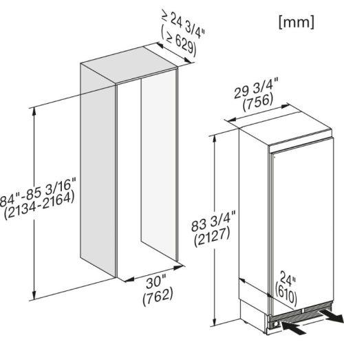 kich thuoc tu dong miele mastercool f 2813 vi 445l