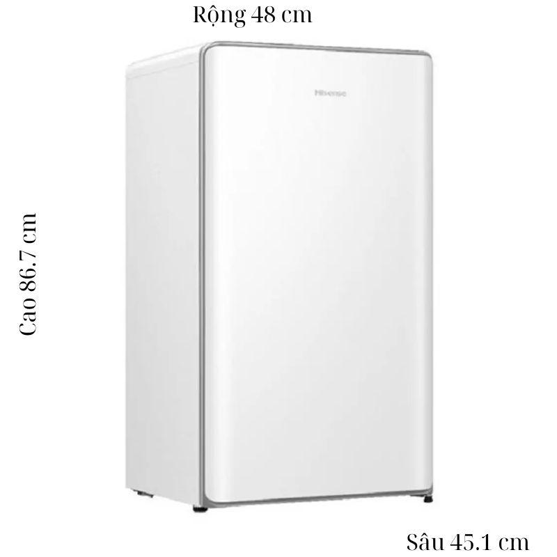 Tủ Lạnh 1 cánh mini 82 Lít Hisense HR08DW 5 Tủ Lạnh 1 cánh mini 82 Lít Hisense HR08DW - Ảnh 3