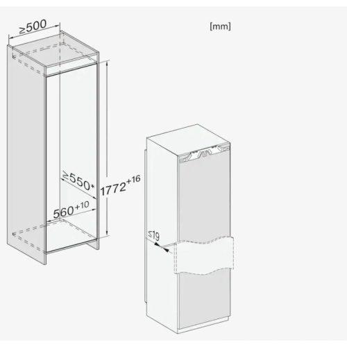 Tủ mát Miele K 7743 E - 294L 8 kich thuoc tu mat miele k 7743 e 294l
