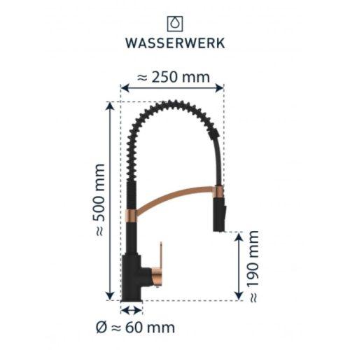 kich thuoc voi rua bat wasserwerk wk 3 black rose gold with spiral spring 700557