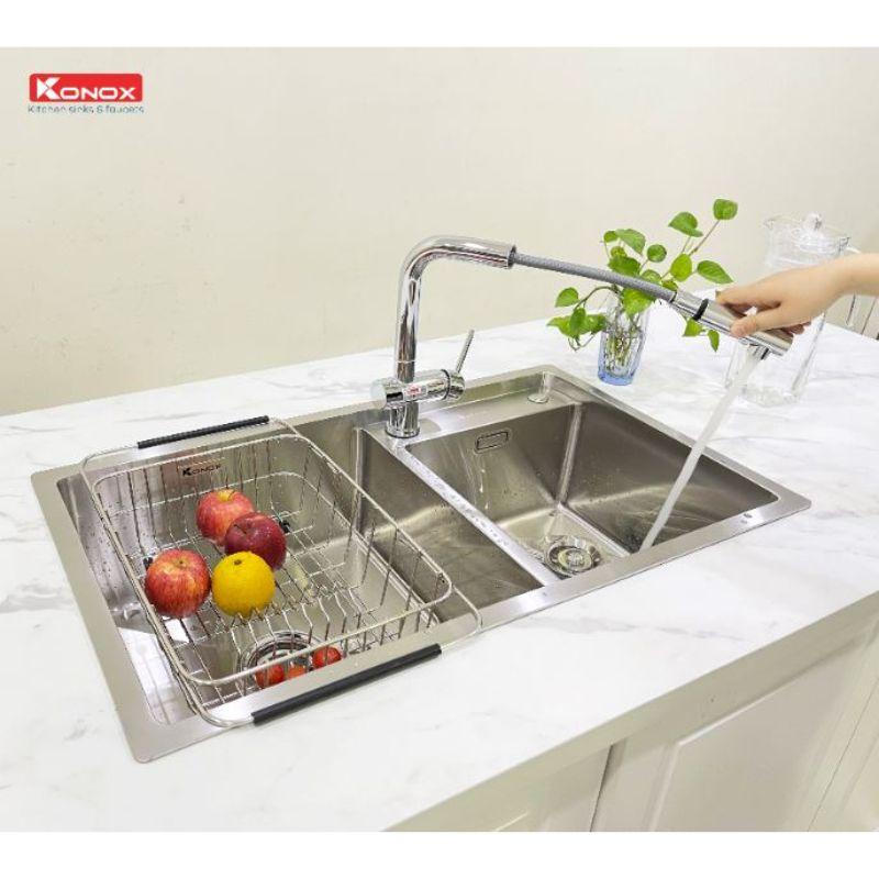 Chậu rửa chén bát Konox Overmount Series KN8248DO 5 Chậu rửa chén bát Konox Overmount Series KN8248DO - Ảnh 3
