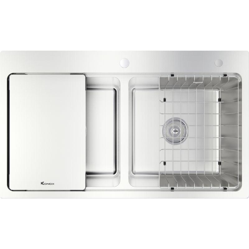 Chậu rửa bát Konox chống xước Workstation Sink – Topmount Sink KN8651TD Dekor 3 Chậu rửa bát Konox chống xước Workstation Sink – Topmount Sink KN8651TD Dekor
