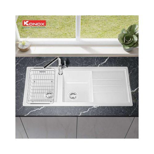 chau rua bat konox granite phoenix 1160 silver 2