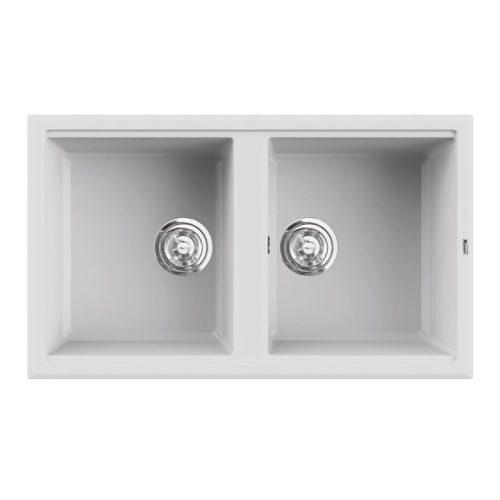 Chậu rửa bát Konox Granite Phoenix 860 White Silver