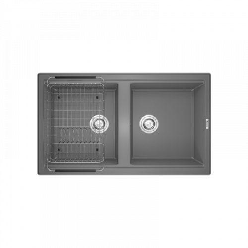 chau rua bat konox granite sink phoenix smart 860 grey