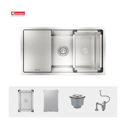 Chậu rửa bát Konox Workstation Sink KN8146SU Dekor 7 chau rua bat konox workstation sink kn8146su dekor 2