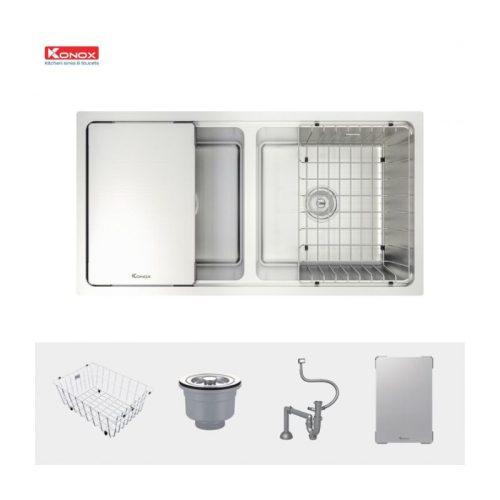 chau rua bat konox workstation sink kn8646du dekor 2