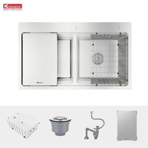 Chậu rửa bát Konox chống xước Workstation Sink – Topmount Sink KN8651TD Dekor 8 chi tiet chau rua bat chong xuoc konox workstation sink topmount sink kn8651td dekor