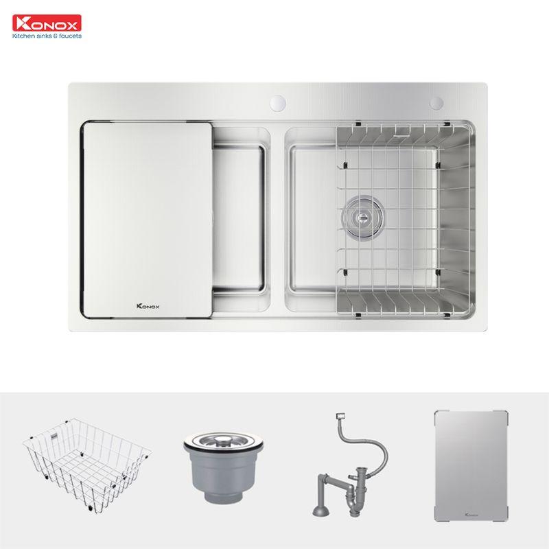 Chậu rửa bát Konox chống xước Workstation Sink – Topmount Sink KN8651TD Dekor 5 Chậu rửa bát Konox chống xước Workstation Sink – Topmount Sink KN8651TD Dekor - Ảnh 3