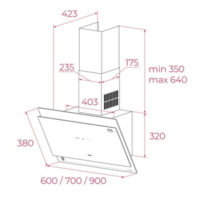 Máy hút mùi áp tường Teka DVT 68660 TOS VG 6 Máy hút mùi áp tường Teka DVT 68660 TOS VG - Ảnh 4