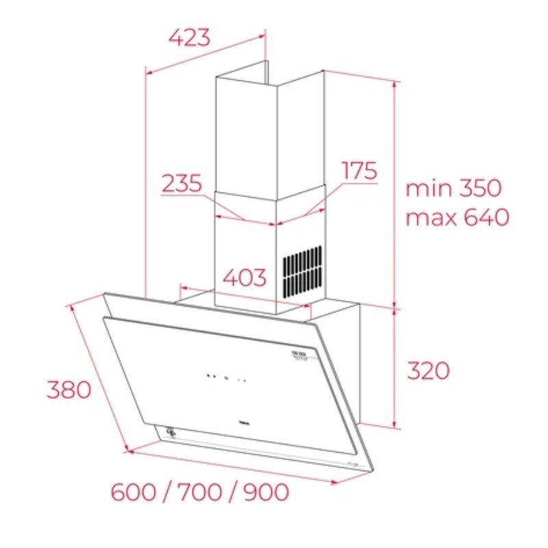 Máy hút mùi áp tường Teka DVT 98660 TOS VG 7 Máy hút mùi áp tường Teka DVT 98660 TOS VG - Ảnh 5