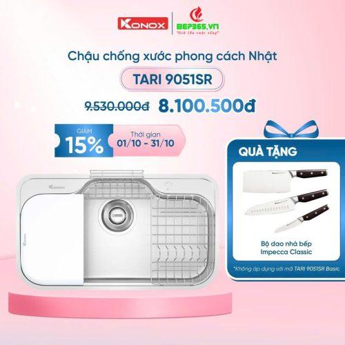 Chậu rửa bát inox 1 hố Konox TARI 9051SR