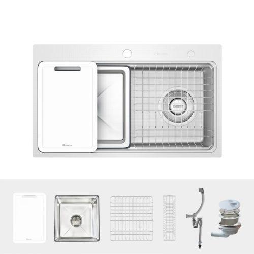 phu kien chau rua bat inox 1 ho konox workstation sink kn8048ts dekor