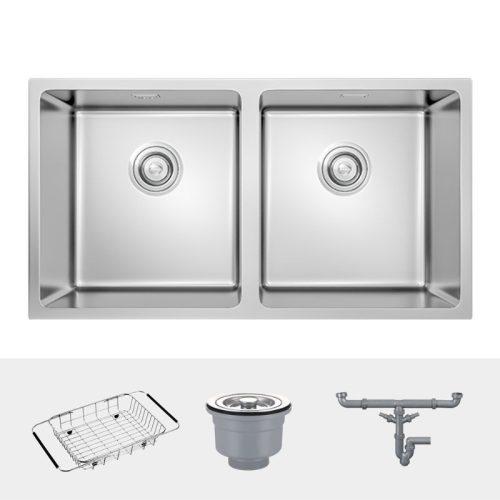 phu kien chau rua bat inox 2 ho konox kn7544dub