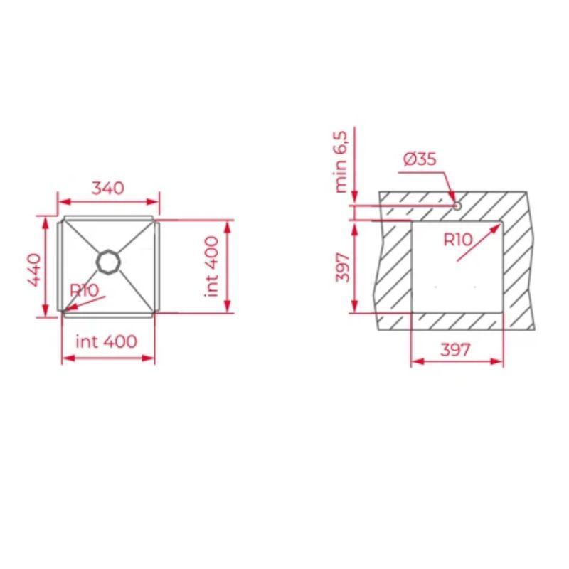 Chậu rửa chén Teka Bex Linea 40.40 115010015 4 Chậu rửa chén Teka Bex Linea 40.40 115010015 - Ảnh 2