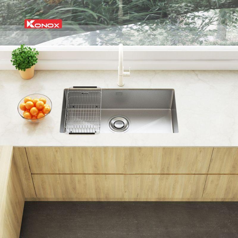 Chậu rửa bát inox 1 hố Konox TARI 870SM 4 Chậu rửa bát inox 1 hố Konox TARI 870SM - Ảnh 2