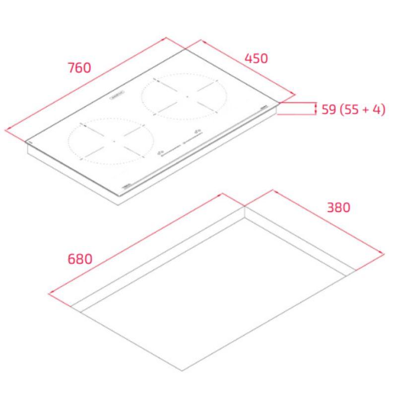 Bếp từ 2 vùng nấu Teka IZC 76220 SCG BK 112510053 3 Bếp từ 2 vùng nấu Teka IZC 76220 SCG BK 112510053 - Ảnh 2