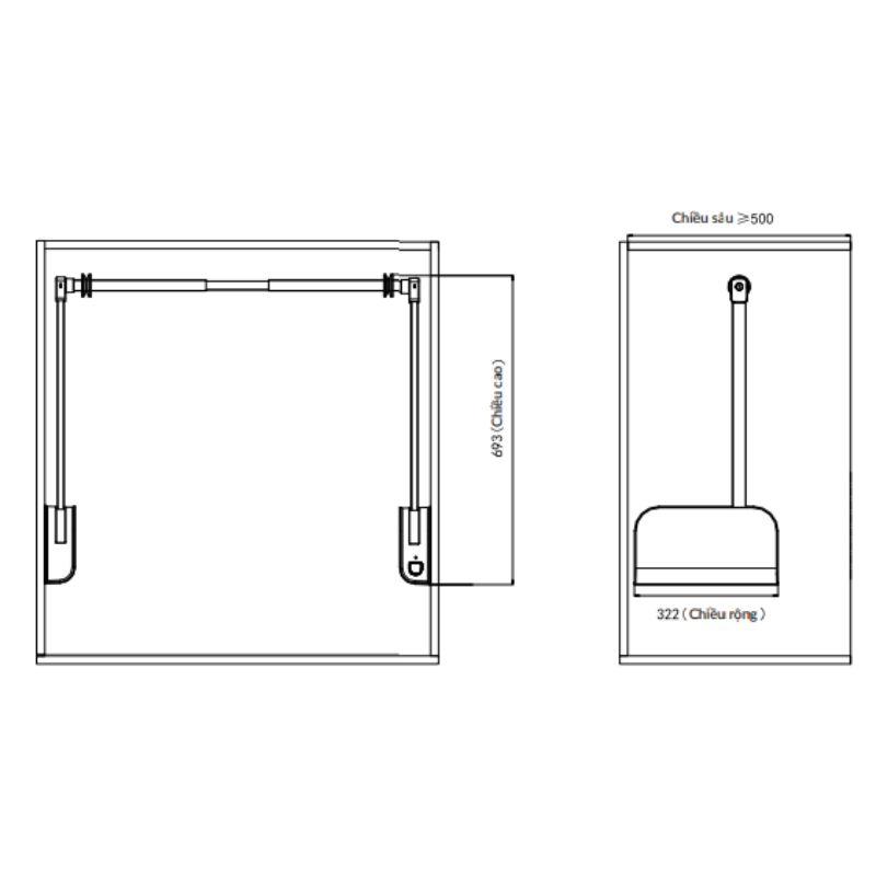 Giá nâng hạ điện treo quần áo GrandX XM.15E-Luxury 3 Giá nâng hạ điện treo quần áo GrandX XM.15E-Luxury - Ảnh 2