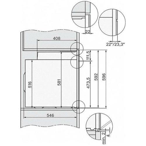 Lò nướng nhiệt phân Miele H 7260 BP 8 kich thuoc lo nuong nhiet phan miele h 7260 bp