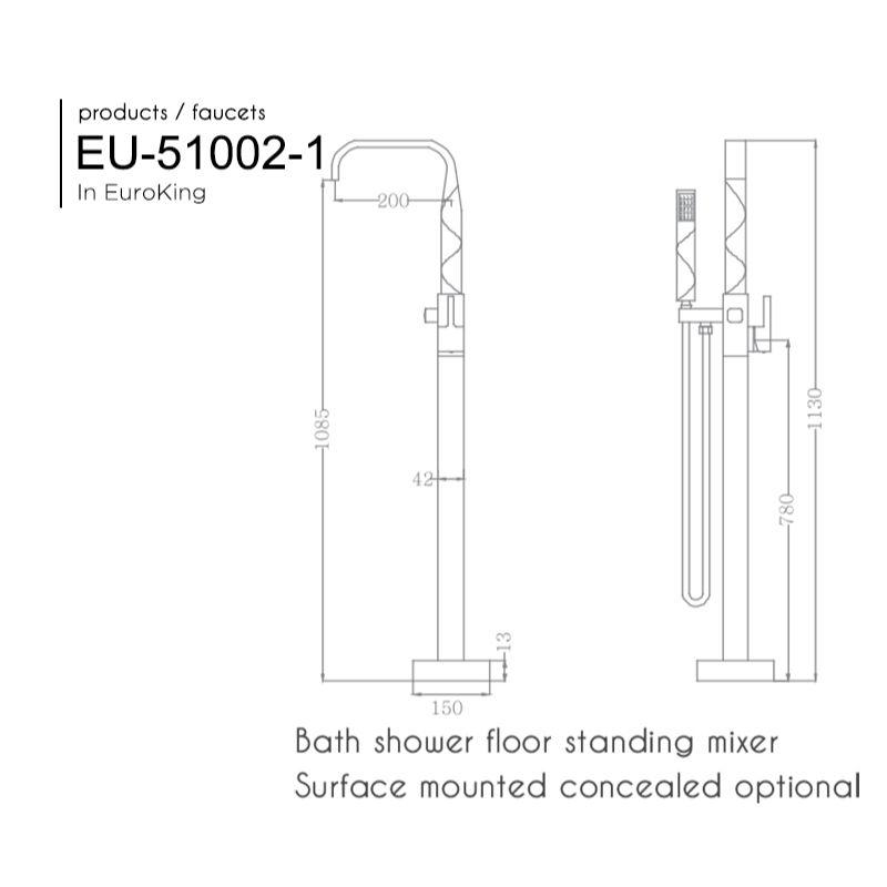 Vòi sen tắm gắn bồn EuroKing EU-51002-1 3 Vòi sen tắm gắn bồn EuroKing EU-51002-1 - Ảnh 2