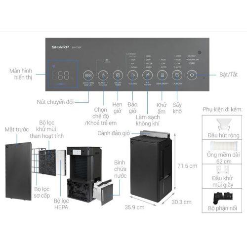 kkich thuoc may hut am sharp dw t30fv h