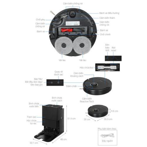 size robot hut bui lau nha roborock q revo 5ae den
