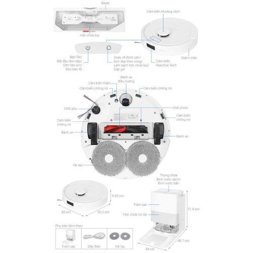 size robot hut bui lau nha roborock q revo 5ae trang