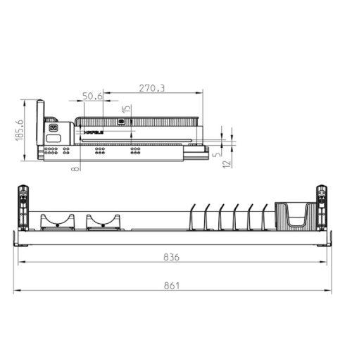 Size rổ đựng bát đĩa Hafele 545.14.307
