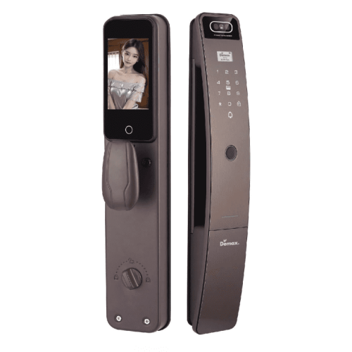 Khóa Thông Minh Nhận Diện Khuôn Mặt Face ID_3D Demax EL910 MB APP REMOTE Màu Nâu Ánh Kim