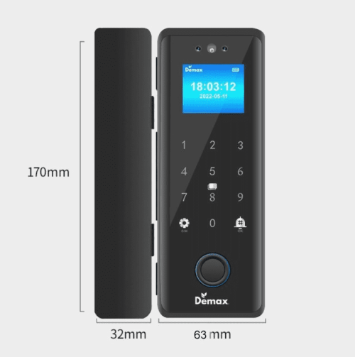 Khóa Thông Minh Cửa Kính Lùa Demax SL900G-SD APP REMOTE