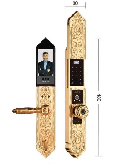 Khóa Đại Sảnh Biệt Thự Mạ Vàng 24K Demax EL9382 GOLD APP WIFI