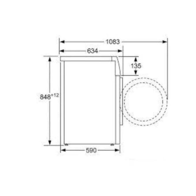 Kích thước của Máy giặt Bosch WAS28448SG