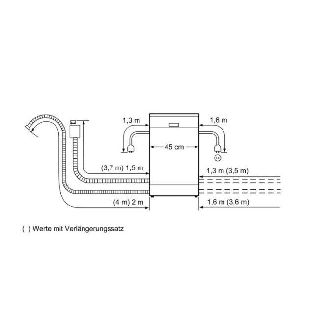 Kích thước lắp đặt máy rửa bát Bosch SPI50E15EU