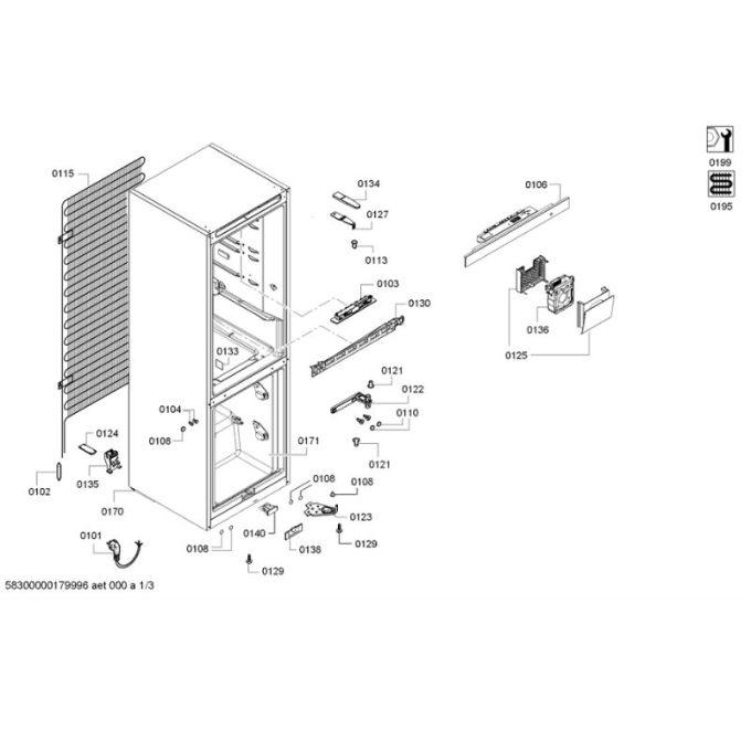 Kích thước tủ lạnh Bosch KGE49AI31