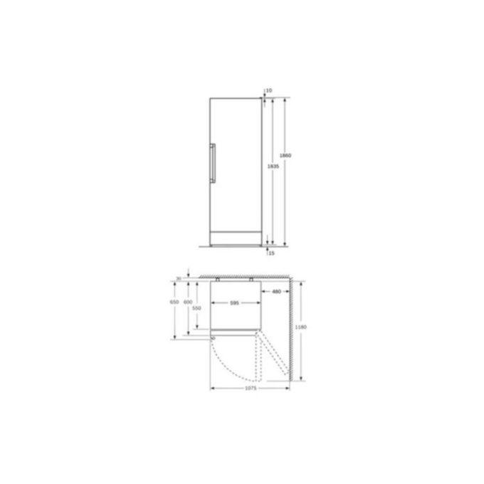 Kích thước của Tủ rượu Bosch KSWW38940