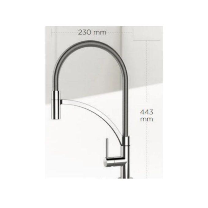 Kích thước vòI rửa chén bát bosch hmh.Mera chrome