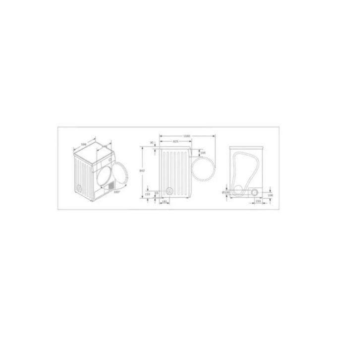 Kích thước của Máy sấy quần áo Bosch WTV74100ME