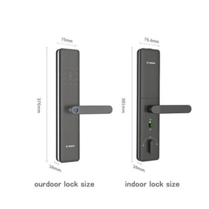 Kích thước khóa cửa điện tử Bosch ID450