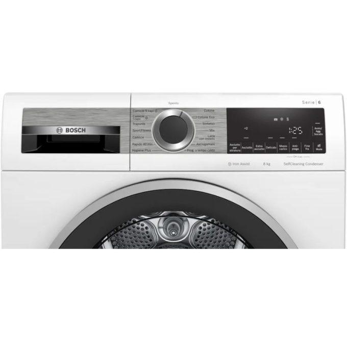 Bảng điều khiển máy sấy bơm nhiệt Bosch 8 kg WQG235A0IT Serie 6