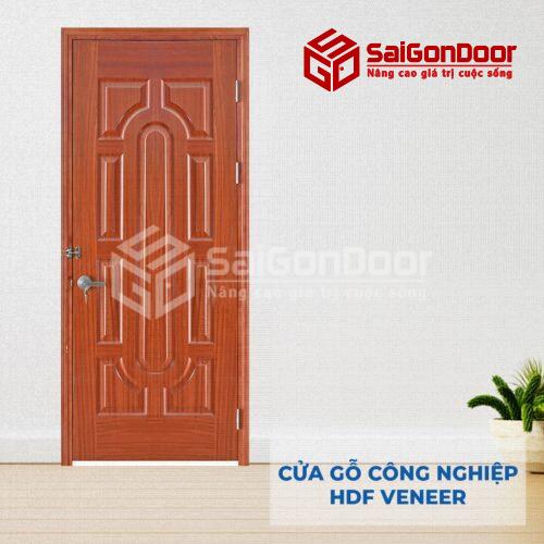 Cửa gỗ HDF Veneer 19 Sapele (2)