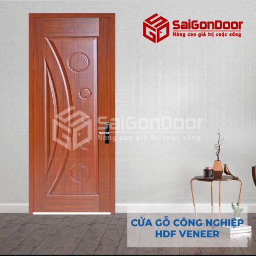 Cửa gỗ HDF Veneer 1K Sapele