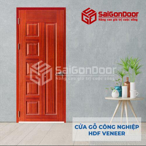 Cửa gỗ HDF Veneer 6A Cam xe
