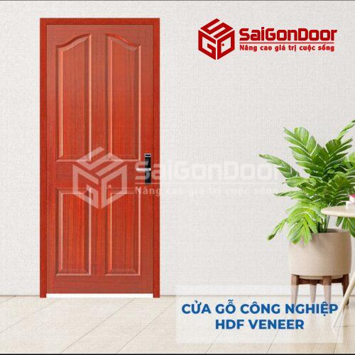 Cửa gỗ HDF veneer 4A-Cam xe