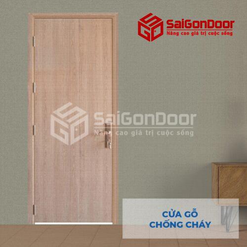 Cửa gỗ chống cháy MDF Laminate P1