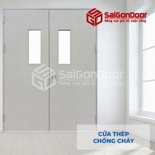 Cửa thép chống cháy 2PG2 khoa coc