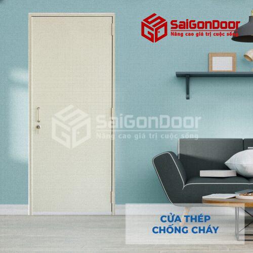 Cửa thép chống cháy P1 xám (2)