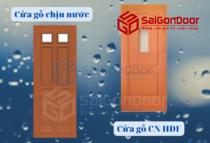 So sánh cửa gỗ chịu nước và cửa gỗ công nghiệp HDF